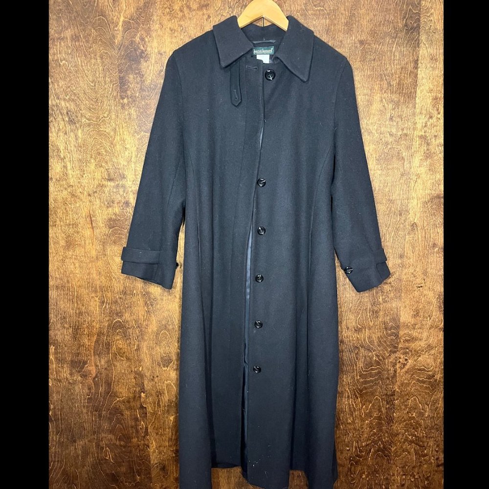 Harve Benard Black Wool Coat Size 14